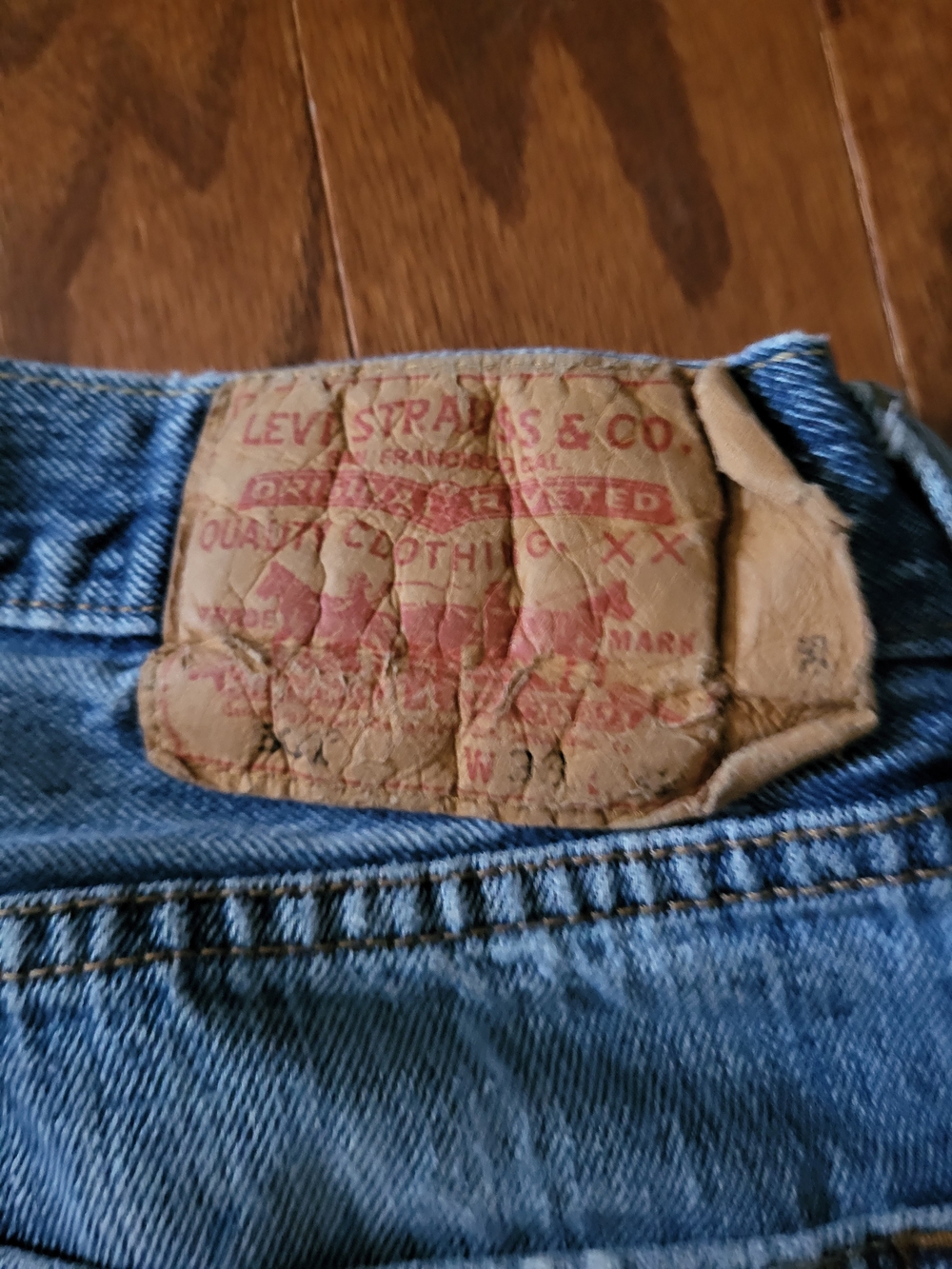 Levi's 501 Buttonfly Blue Denim Jeans. 30 Waist X 29 Length. Shrunk Over Years.